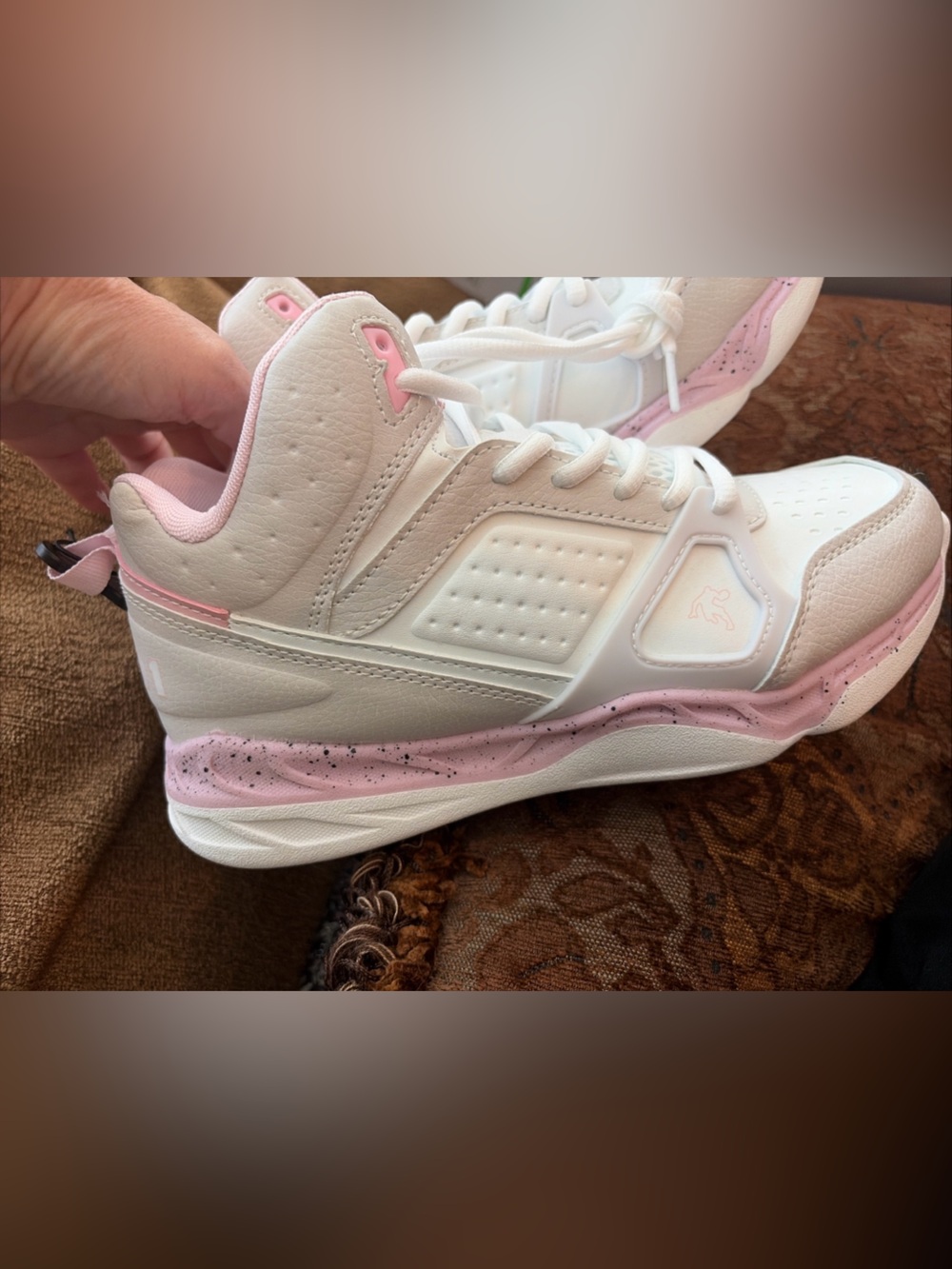 New And1 Assist 6.0 Grey/Pink Sneaker Shoes Comfort padded Insole Women’s Sz 5